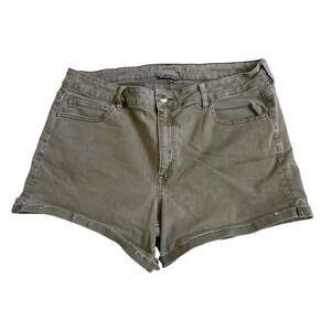 American Eagle Womens Super Stretch Mid-Rise Shortie Shorts Green Size 18 Cutoff